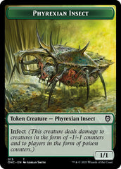 Phyrexian Wurm // Phyrexian Insect Double-Sided Token [Phyrexia: All Will Be One Commander Tokens] | Magic Magpie