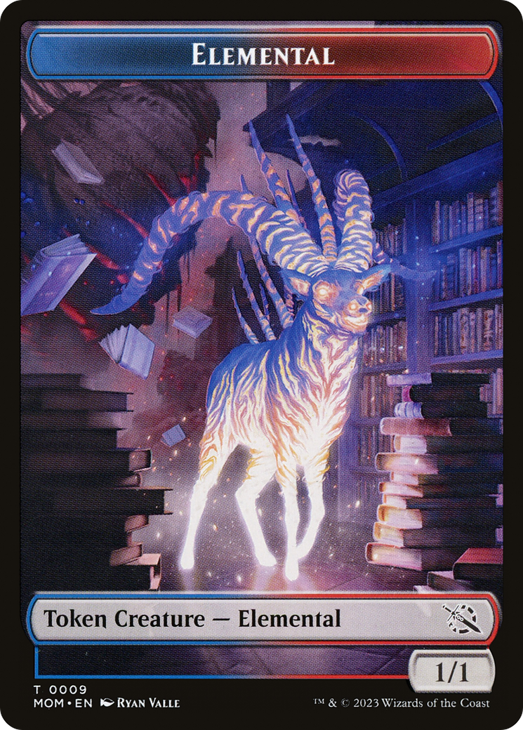 Elemental (09) // Dinosaur Double-Sided Token [March of the Machine Tokens] | Magic Magpie