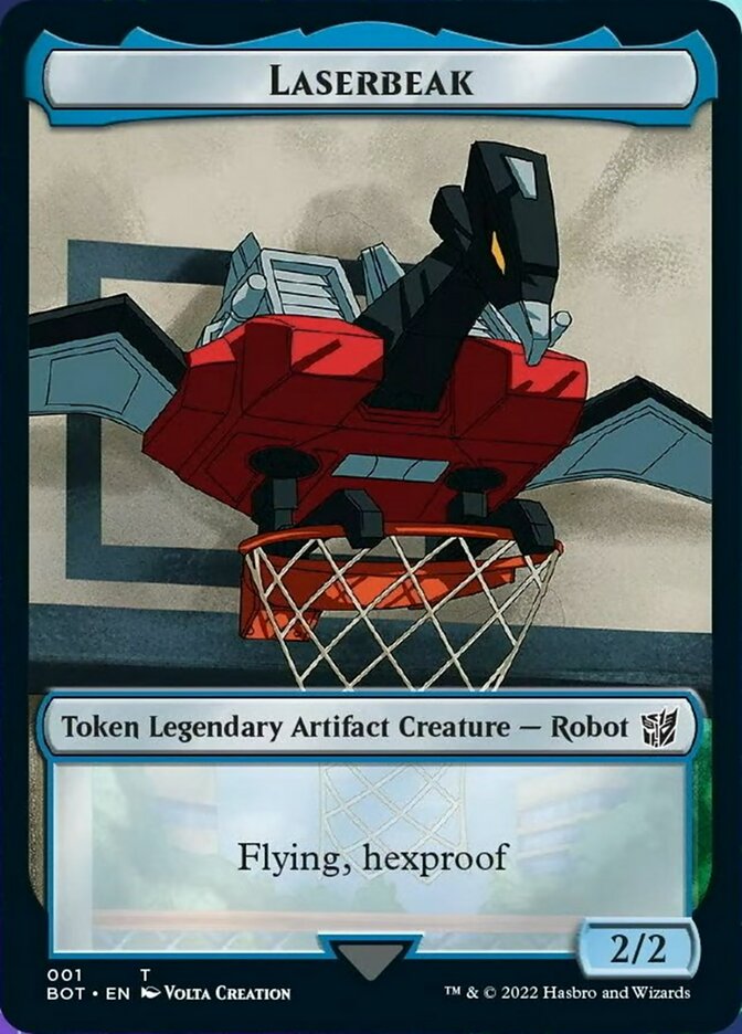 Powerstone // Laserbeak Double-Sided Token [The Brothers' War Tokens] | Magic Magpie