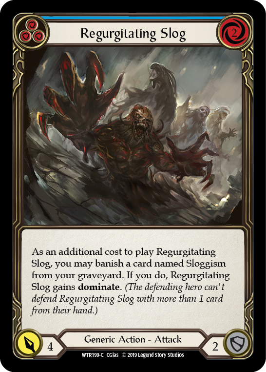 Regurgitating Slog (Blue) [WTR199-C] Alpha Print Rainbow Foil | Magic Magpie