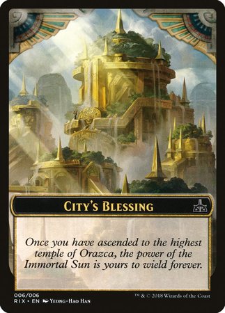 City's Blessing Token (006) [Rivals of Ixalan Tokens] | Magic Magpie