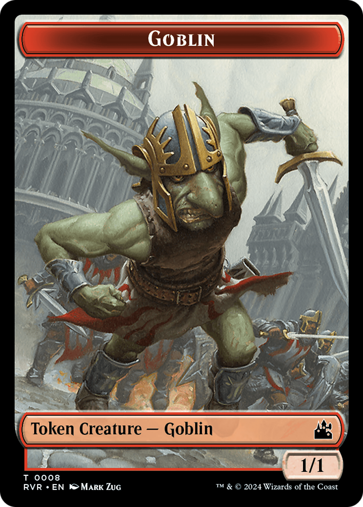 Goblin (0008) // Zombie Double-Sided Token [Ravnica Remastered Tokens] | Magic Magpie