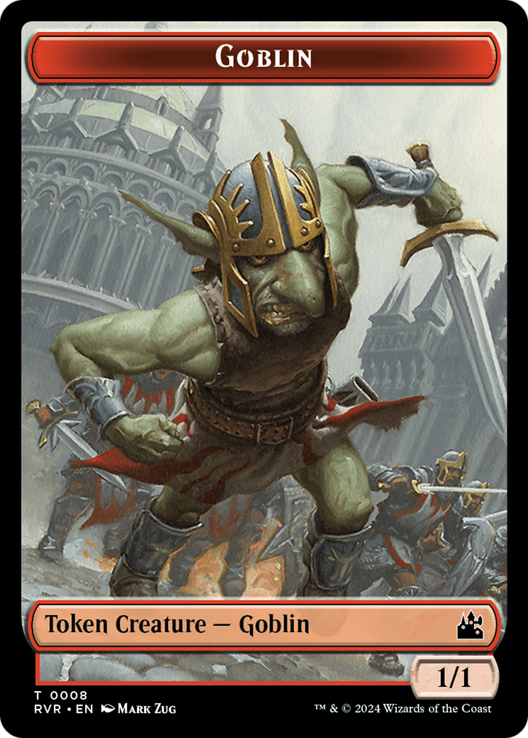 Goblin (0008) // Goblin (0009) Double-Sided Token [Ravnica Remastered Tokens] | Magic Magpie