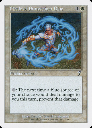 Circle of Protection: Blue [Seventh Edition] | Magic Magpie