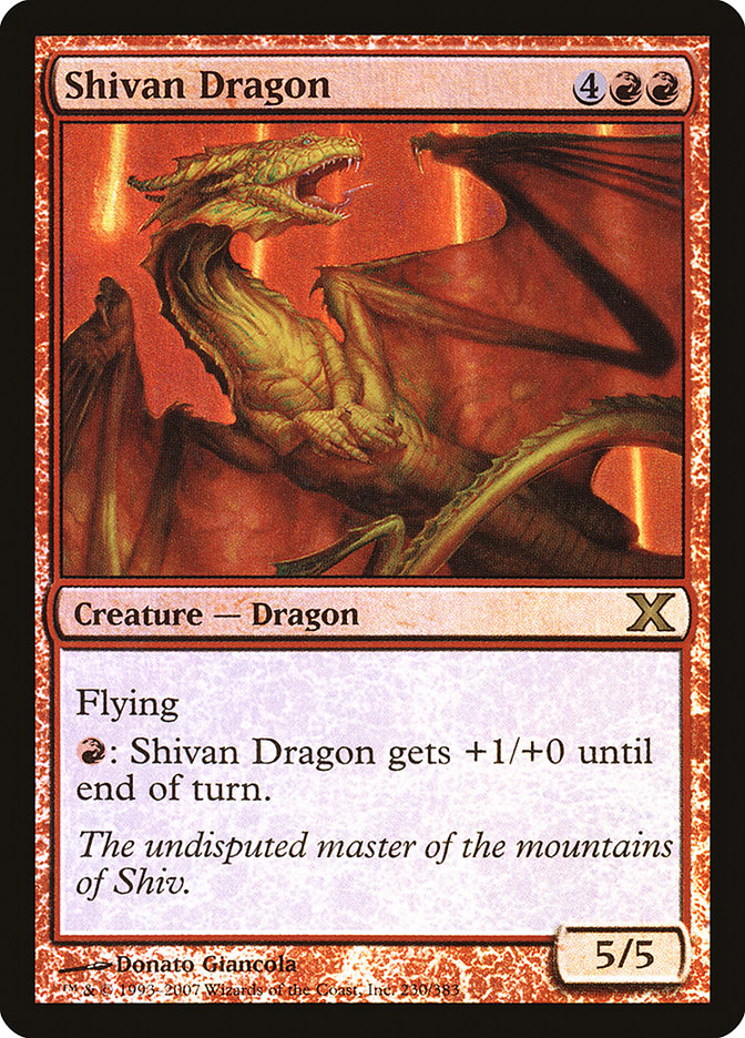 Shivan Dragon (Premium Foil) [Tenth Edition] | Magic Magpie