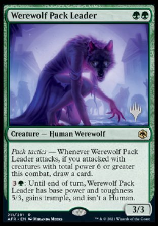 Werewolf Pack Leader (Promo Pack) [Dungeons & Dragons: Adventures in the Forgotten Realms Promos] | Magic Magpie