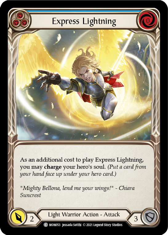 Express Lightning (Blue) [MON053] 1st Edition Normal | Magic Magpie