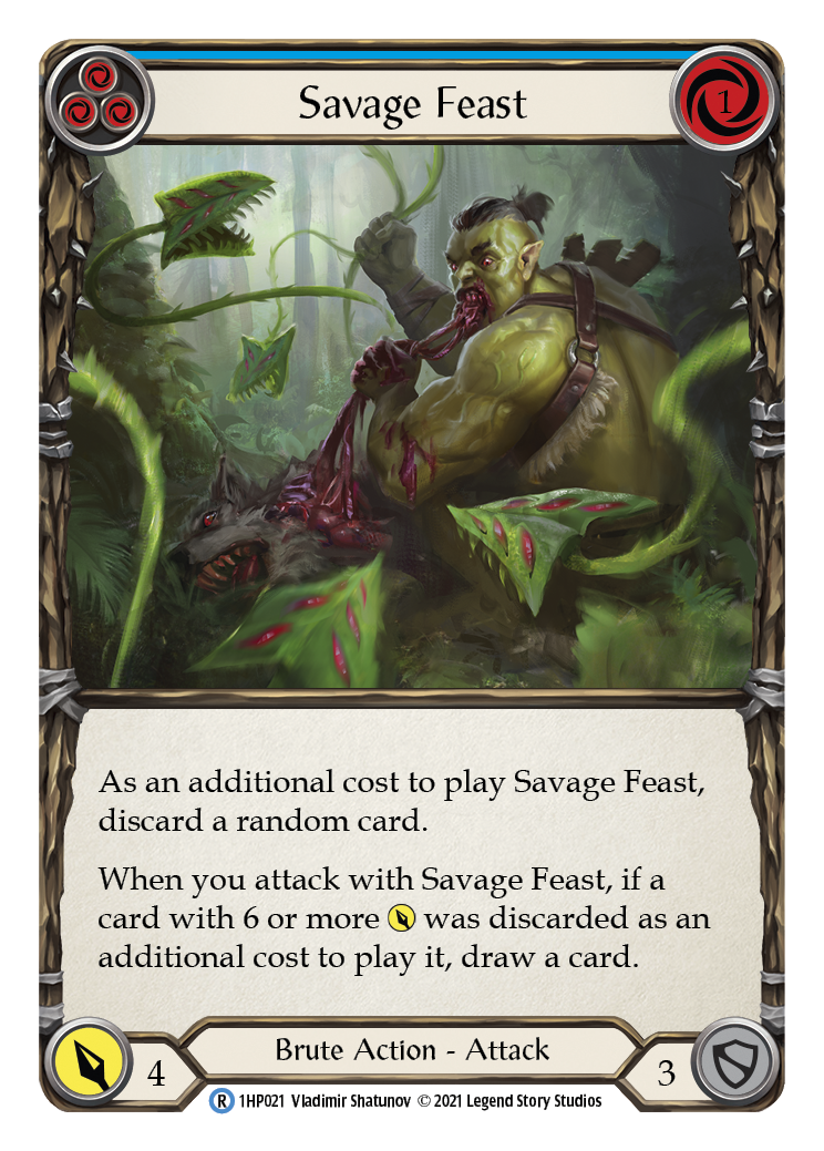 Savage Feast (Blue) [1HP021] | Magic Magpie