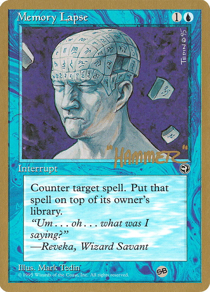 Memory Lapse (Runes) (Shawn "Hammer" Regnier) (SB) [Pro Tour Collector Set] | Magic Magpie