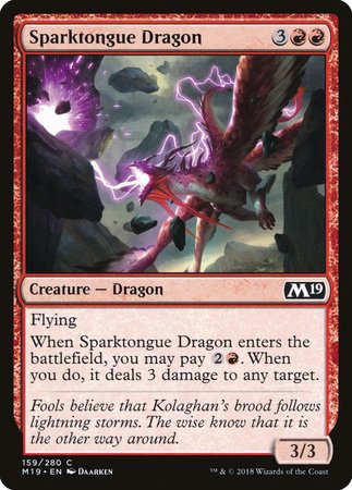 Sparktongue Dragon [Core Set 2019] | Magic Magpie