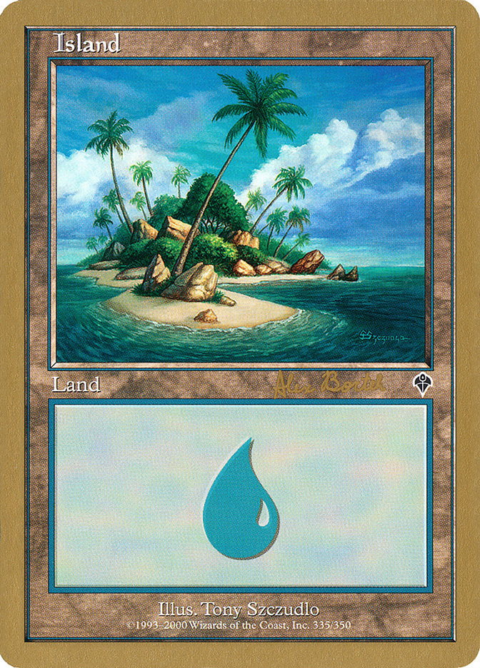 Island (ab335b) (Alex Borteh) [World Championship Decks 2001] | Magic Magpie