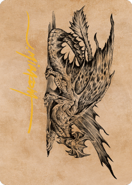 Ancient Brass Dragon Art Card (49) (Gold-Stamped Signature) [Commander Legends: Battle for Baldur's Gate Art Series] | Magic Magpie