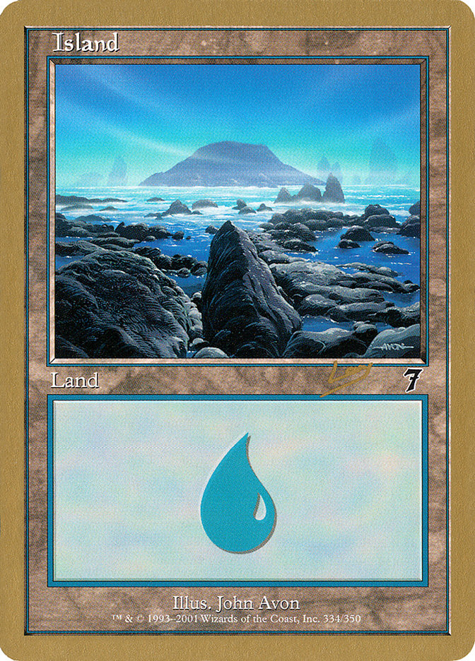 Island (rl334) (Raphael Levy) [World Championship Decks 2002] | Magic Magpie