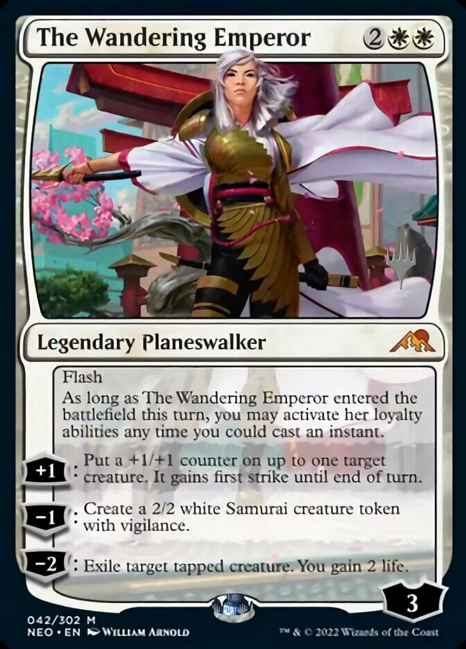 The Wandering Emperor (Promo Pack) [Kamigawa: Neon Dynasty Promos] | Magic Magpie