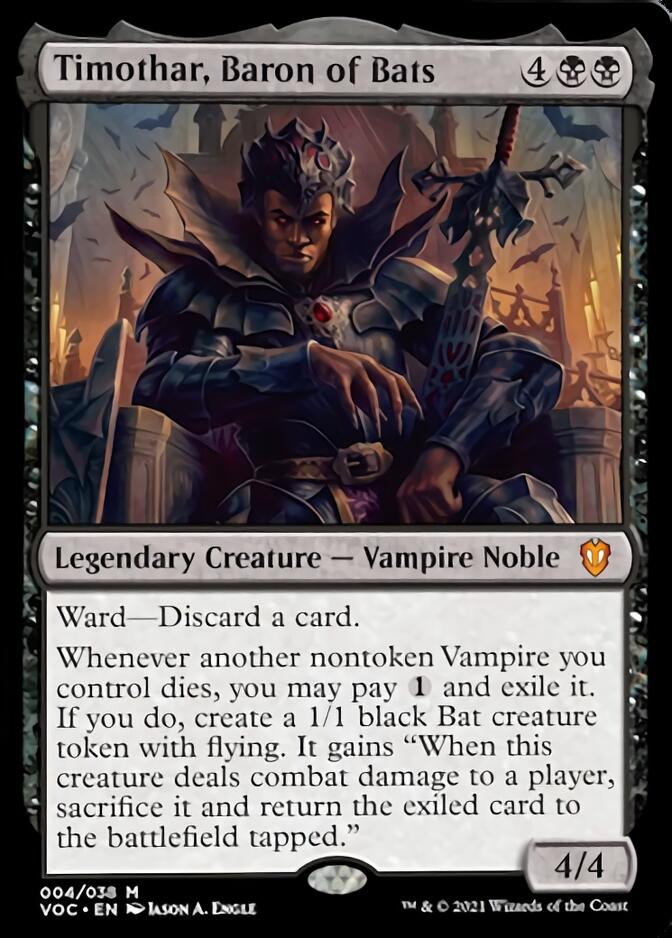 Timothar, Baron of Bats [Innistrad: Crimson Vow Commander] | Magic Magpie