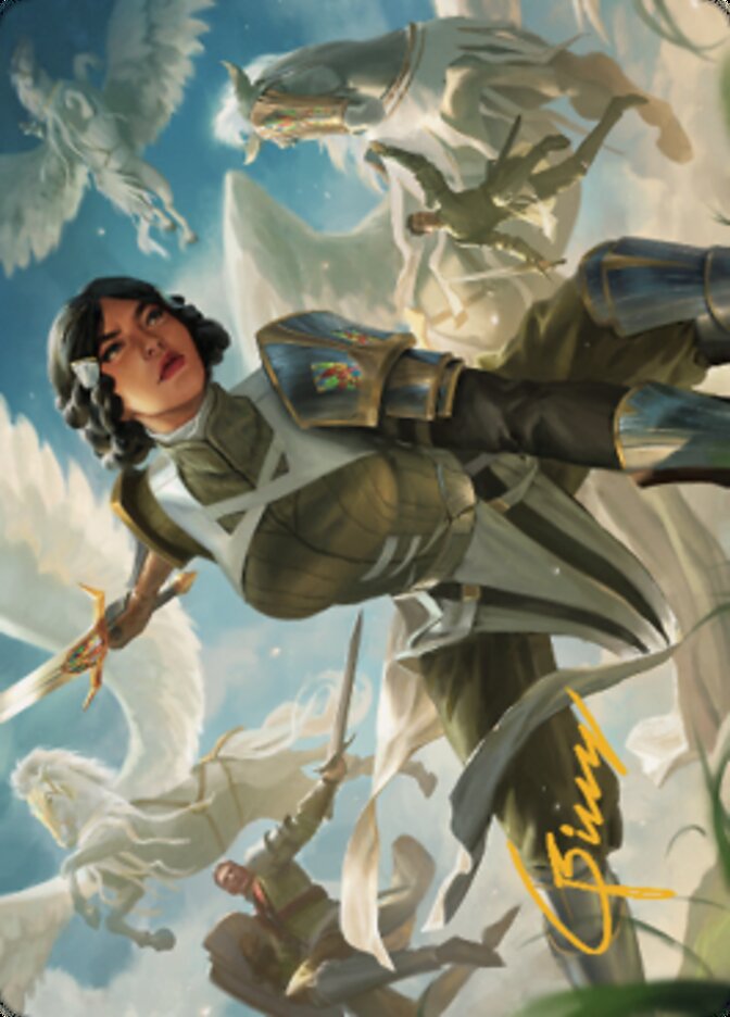 Resolute Reinforcements Art (Gold-Stamped Signature) [Dominaria United Art Series] | Magic Magpie