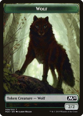 Wolf Token [Core Set 2020 Tokens] | Magic Magpie