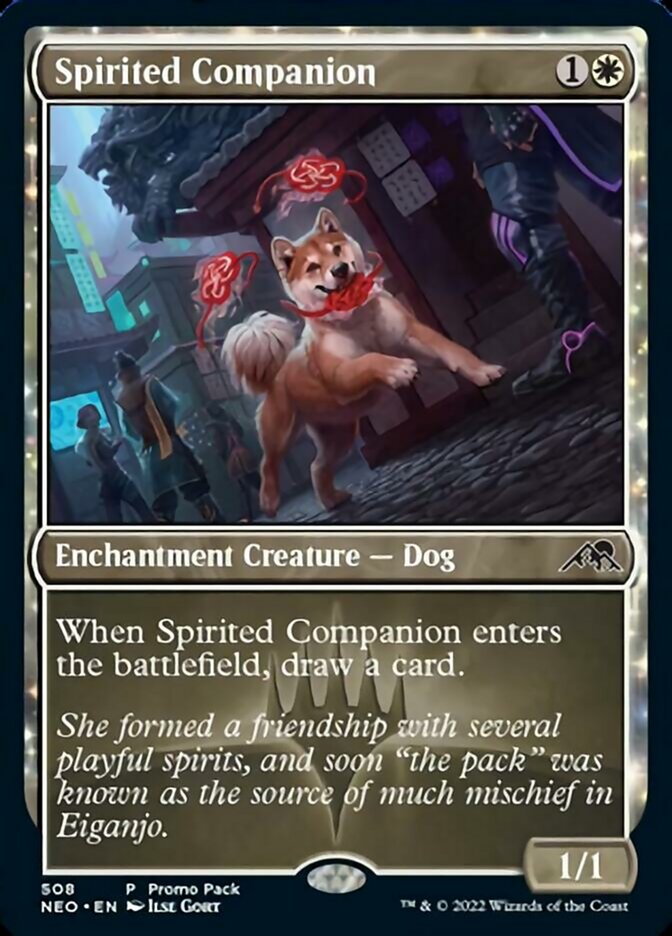 Spirited Companion (Promo Pack) [Kamigawa: Neon Dynasty Promos] | Magic Magpie