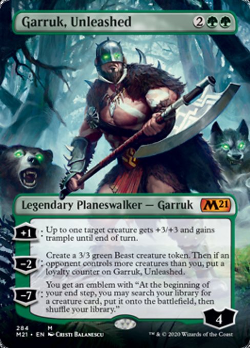 Garruk, Unleashed (Borderless) [Core Set 2021] | Magic Magpie