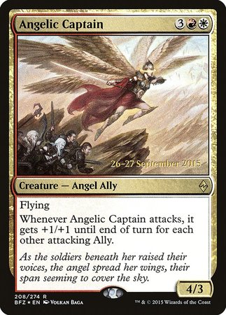 Angelic Captain [Battle for Zendikar Promos] | Magic Magpie