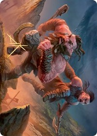 Dwarven Reinforcements Art Card (Gold-Stamped Signature) [Kaldheim: Art Series] | Magic Magpie