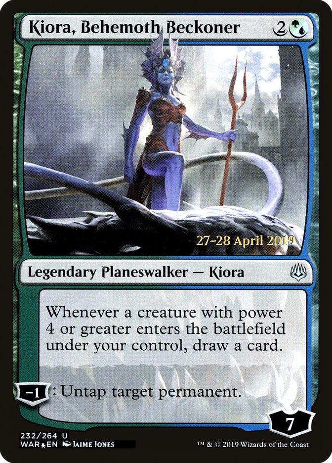 Kiora, Behemoth Beckoner  [War of the Spark Prerelease Promos] | Magic Magpie