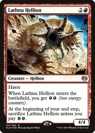 Lathnu Hellion [Kaladesh Promos] | Magic Magpie