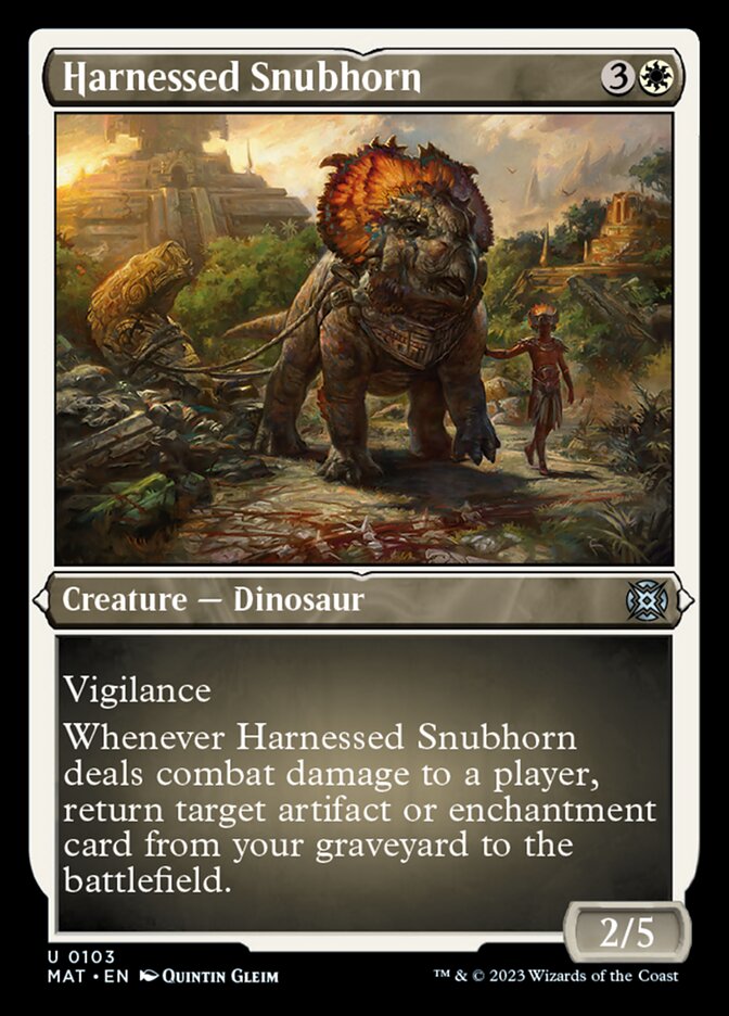 Harnessed Snubhorn (Foil Etched) [March of the Machine: The Aftermath] | Magic Magpie