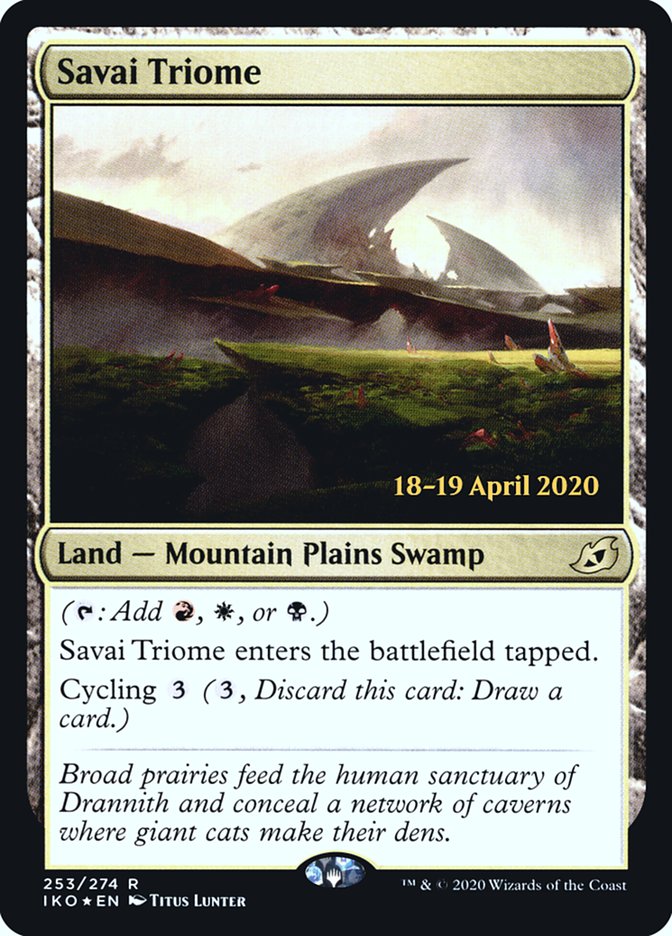 Savai Triome  [Ikoria: Lair of Behemoths Prerelease Promos] | Magic Magpie