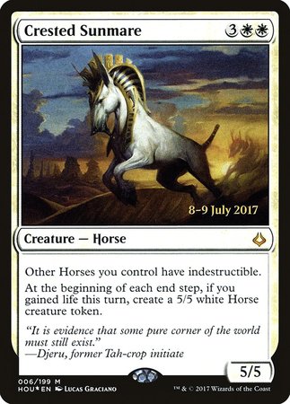 Crested Sunmare [Hour of Devastation Promos] | Magic Magpie