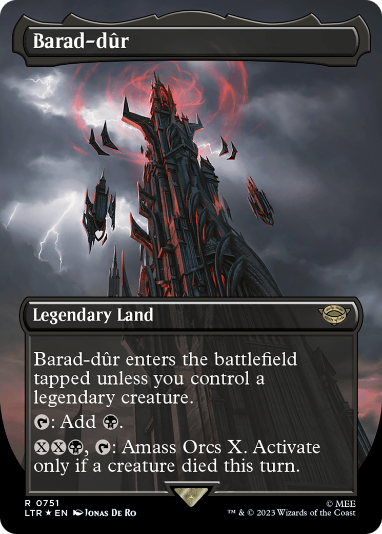 Barad-dur (0751) (Borderless) (Surge Foil) [The Lord of the Rings: Tales of Middle-Earth] | Magic Magpie