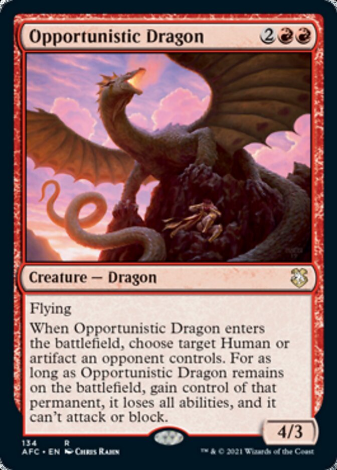 Opportunistic Dragon [Dungeons & Dragons: Adventures in the Forgotten Realms Commander] | Magic Magpie