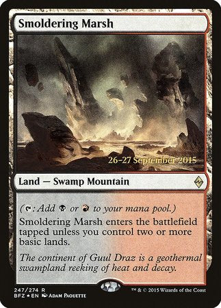 Smoldering Marsh [Battle for Zendikar Promos] | Magic Magpie