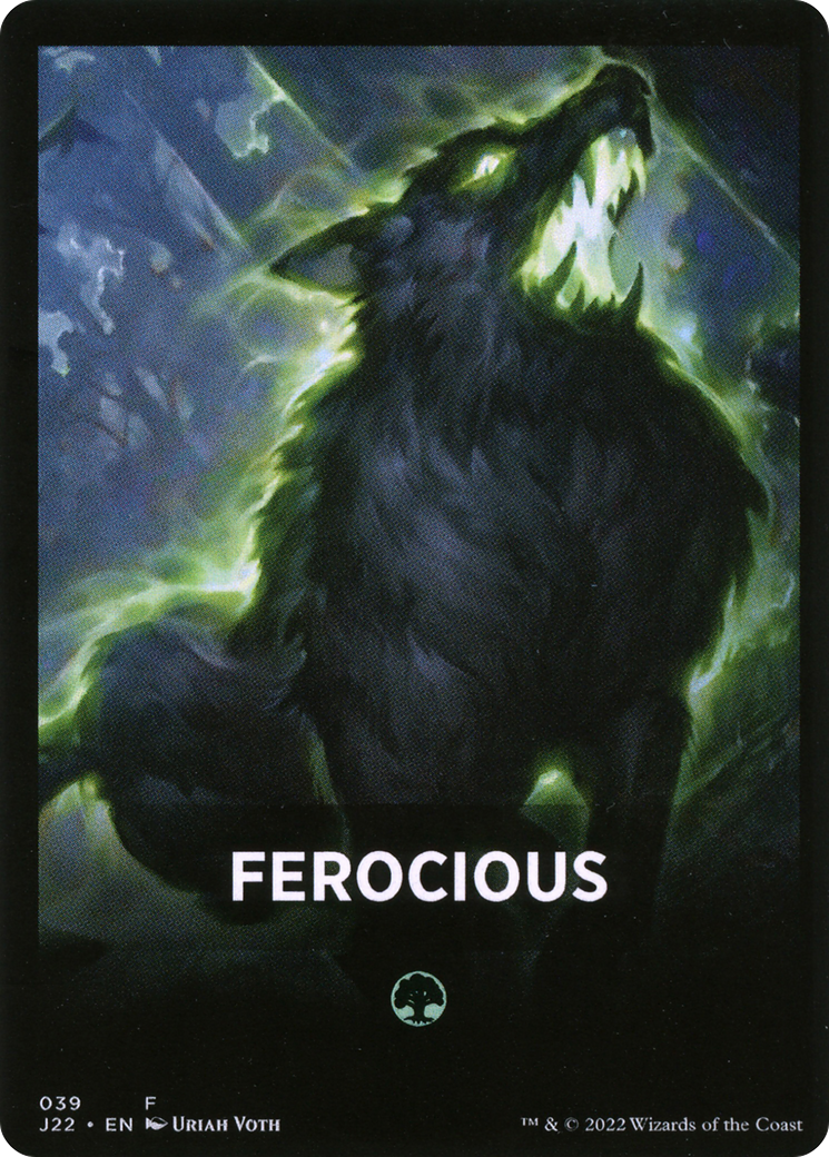 Ferocious Theme Card [Jumpstart 2022 Front Cards] | Magic Magpie