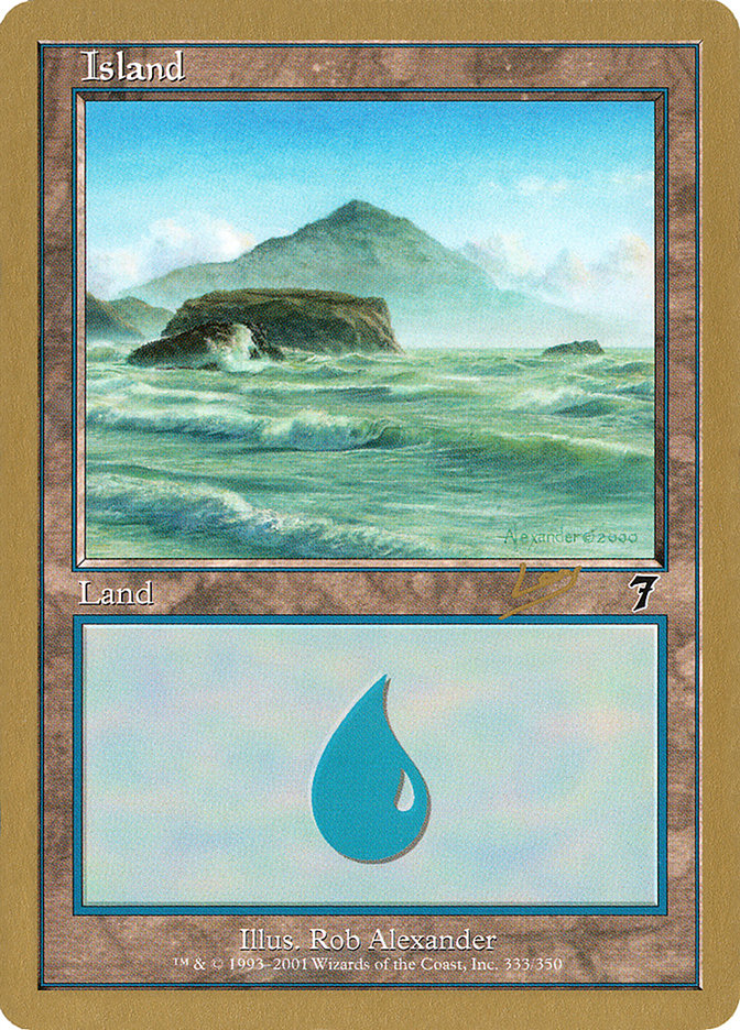 Island (333) (Raphael Levy) [World Championship Decks 2002] | Magic Magpie