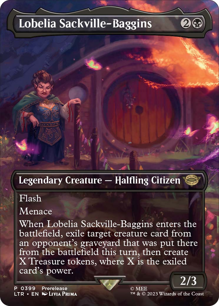 Lobelia Sackville-Baggins (Borderless Alternate Art) [The Lord of the Rings: Tales of Middle-Earth] | Magic Magpie