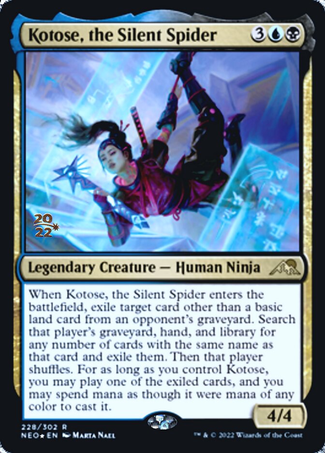 Kotose, the Silent Spider [Kamigawa: Neon Dynasty Prerelease Promos] | Magic Magpie