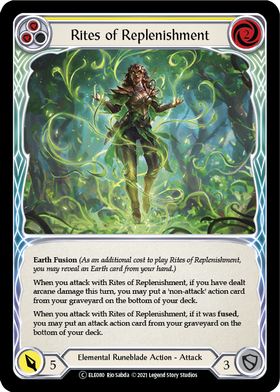 Rites of Replenishment (Yellow) [U-ELE080] Unlimited Rainbow Foil | Magic Magpie