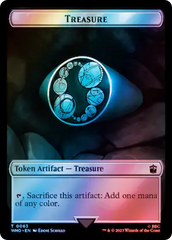 Alien Angel // Treasure (0063) Double-Sided Token (Surge Foil) [Doctor Who Tokens] | Magic Magpie