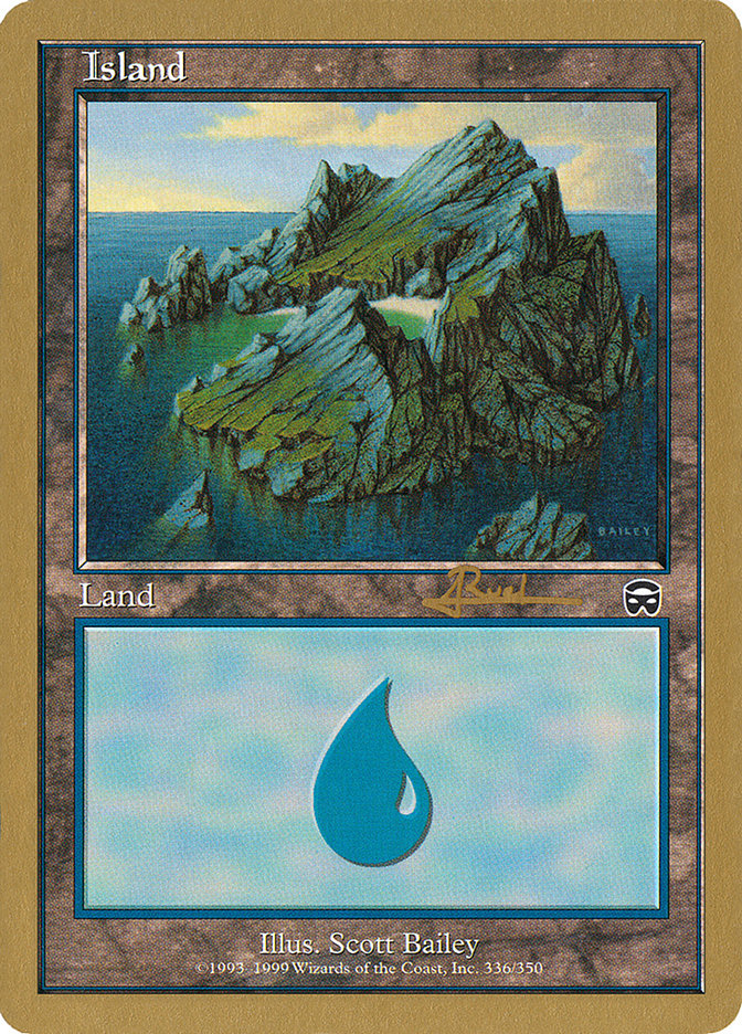 Island (ar336a) (Antoine Ruel) [World Championship Decks 2001] | Magic Magpie