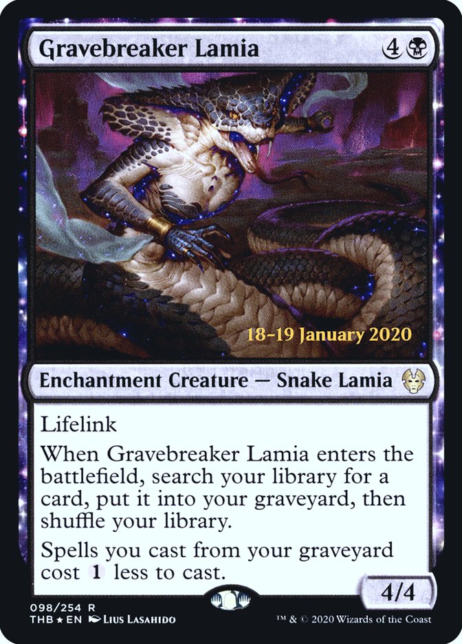 Gravebreaker Lamia [Theros Beyond Death Prerelease Promos] | Magic Magpie