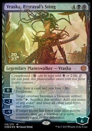 Vraska, Betrayal's Sting [Phyrexia: All Will Be One Prerelease Promos] | Magic Magpie