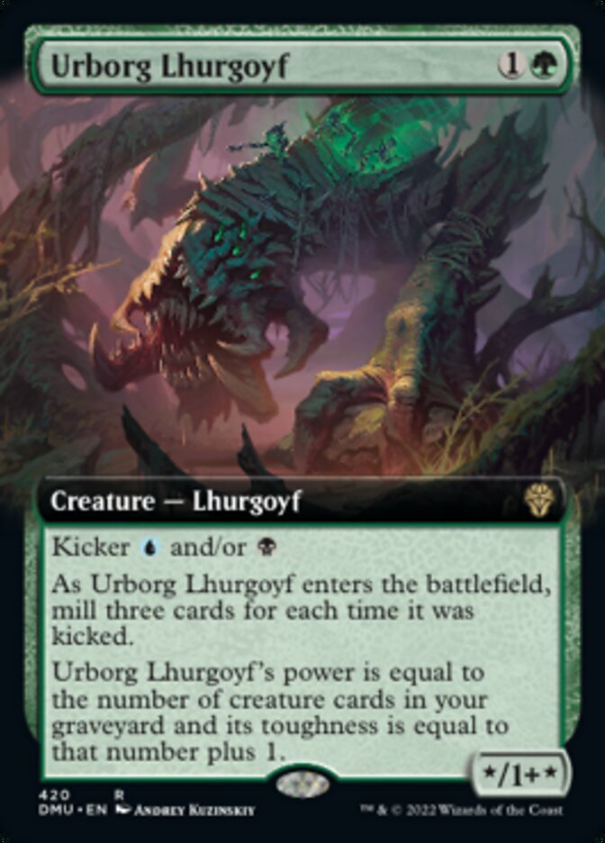 Urborg Lhurgoyf (Extended Art) [Dominaria United] | Magic Magpie