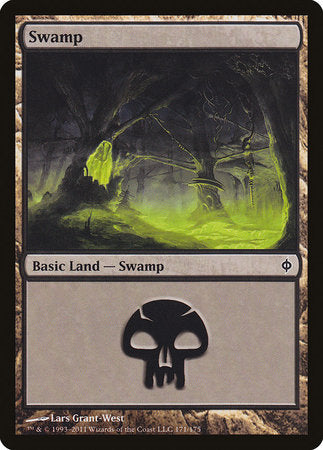 Swamp (171) [New Phyrexia] | Magic Magpie