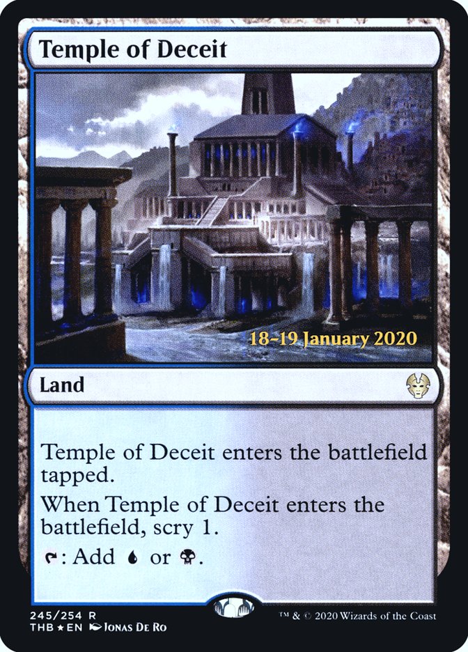 Temple of Deceit [Theros Beyond Death Prerelease Promos] | Magic Magpie