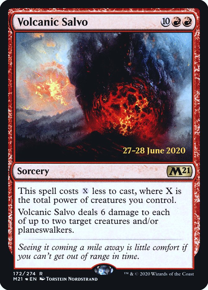 Volcanic Salvo  [Core Set 2021 Prerelease Promos] | Magic Magpie