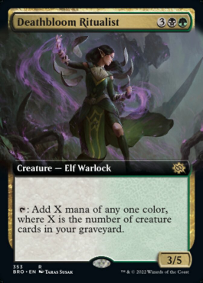 Deathbloom Ritualist (Extended Art) [The Brothers' War] | Magic Magpie