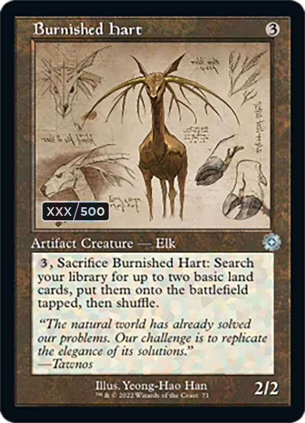 Burnished Hart (Retro Schematic) (Serial Numbered) [The Brothers' War Retro Artifacts] | Magic Magpie