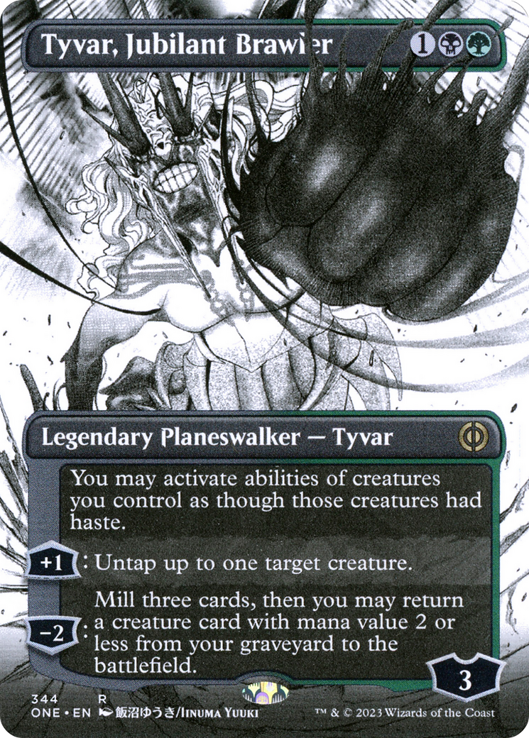 Tyvar, Jubilant Brawler (Borderless Manga) [Phyrexia: All Will Be One] | Magic Magpie