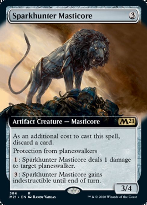 Sparkhunter Masticore (Extended Art) [Core Set 2021] | Magic Magpie